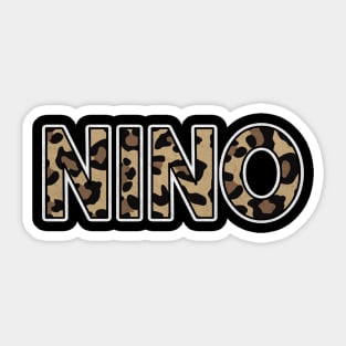 Awesome Proud Name Nino Pattern Retro Anime Art Sticker